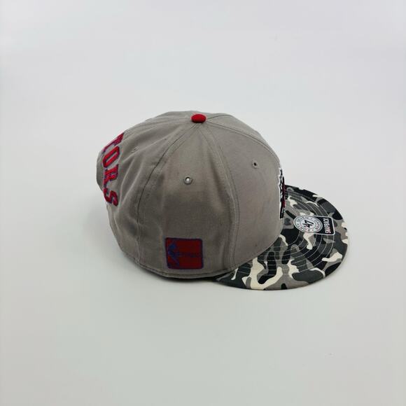Toronto Raptors Snapback Hat Cap Blockhead Gray/ Camo Hardwood Classics New Era - Picture 5 of 8